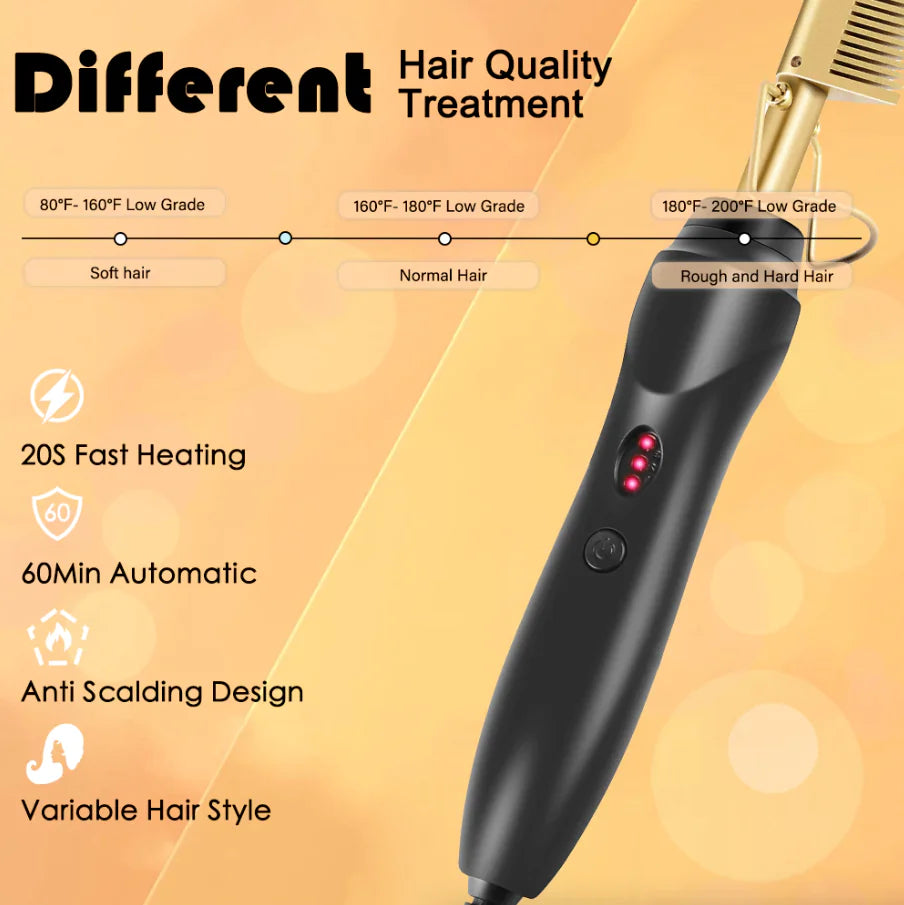 Electric Hair Straightening Comb
