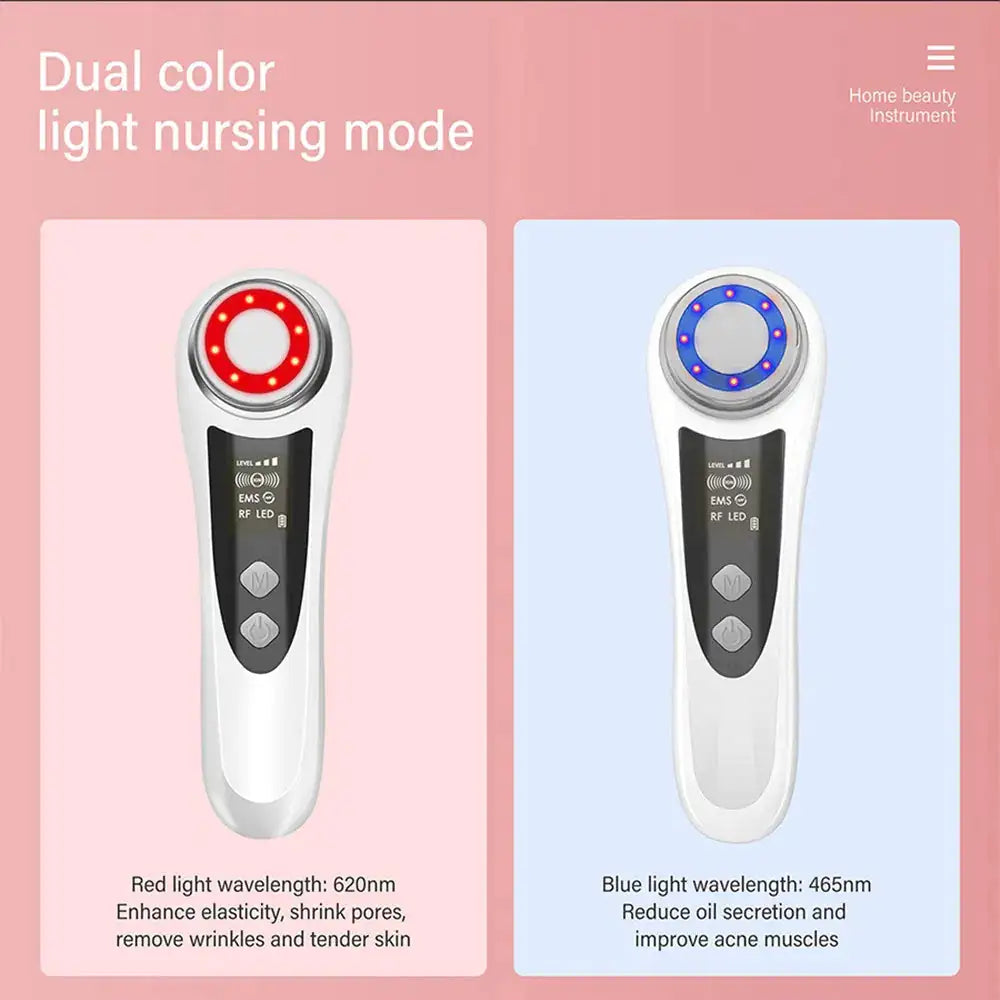 Beauty Device with Red Blue Light Deep Cleansing