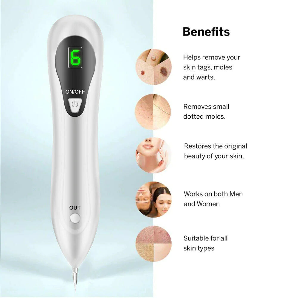 Electric Laser Plasma Pen Removes Moles