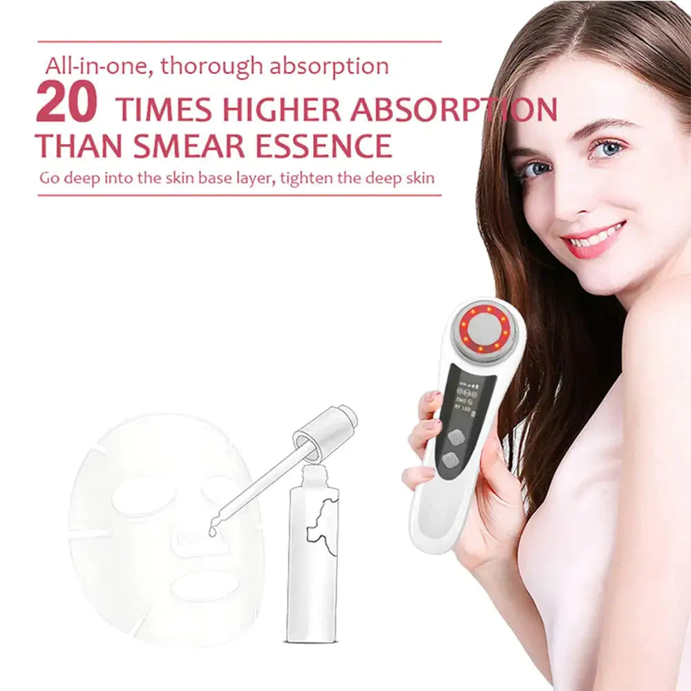 Beauty Device with Red Blue Light Deep Cleansing