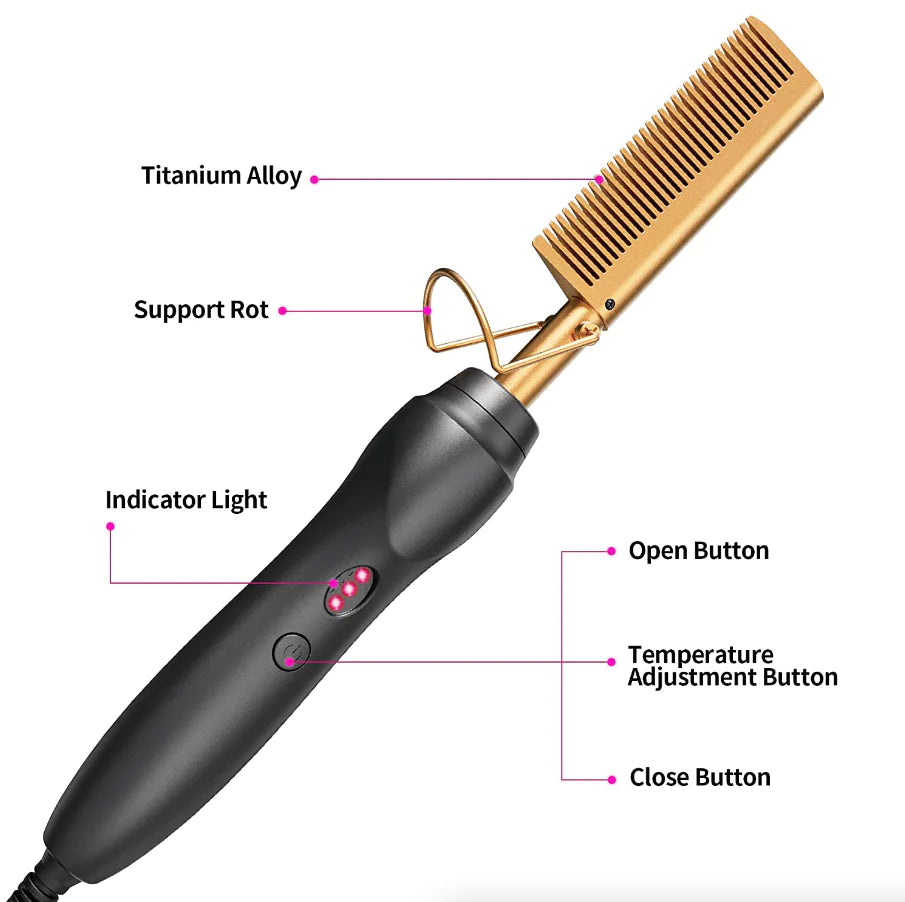 Electric Hair Straightening Comb