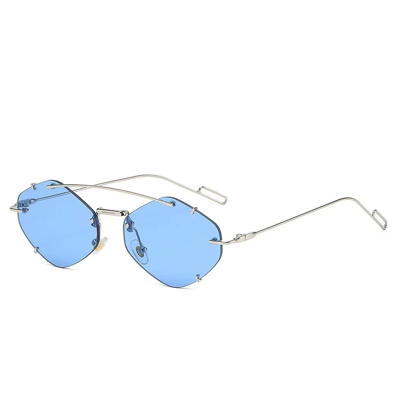 Rimless Diamond Sunglasses