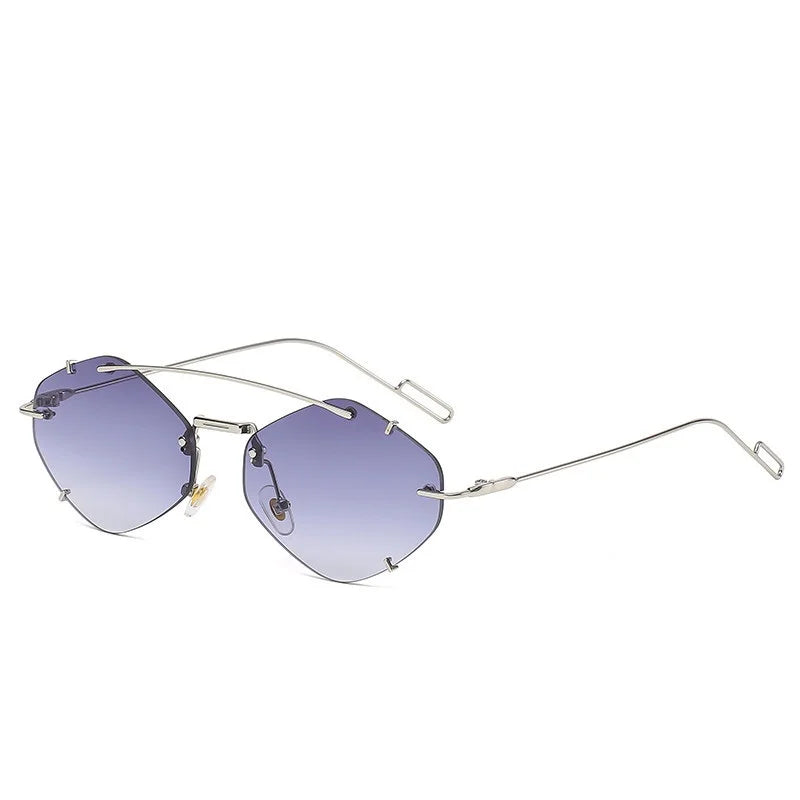 Rimless Diamond Sunglasses