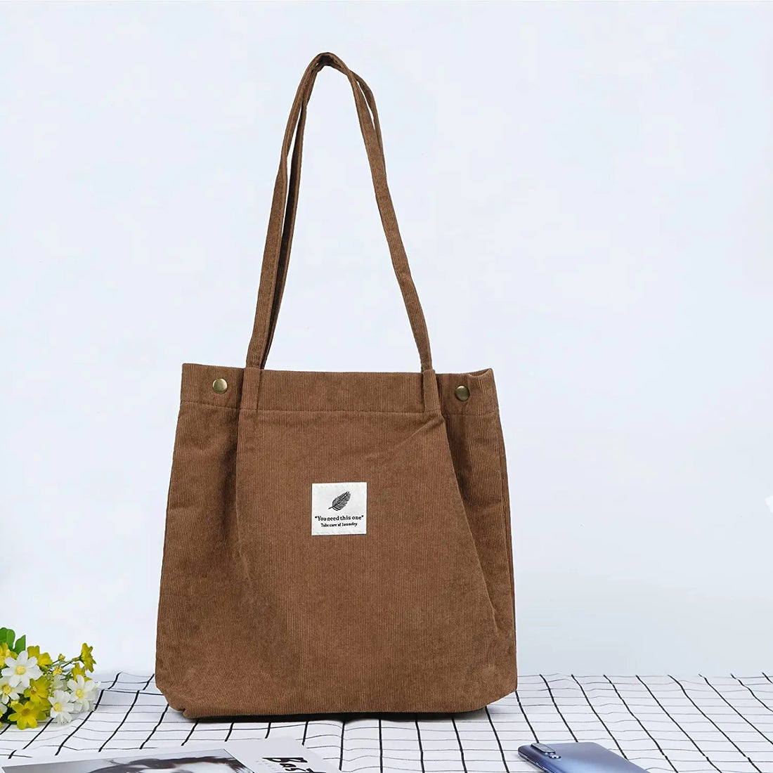 Corduroy Tote Bag