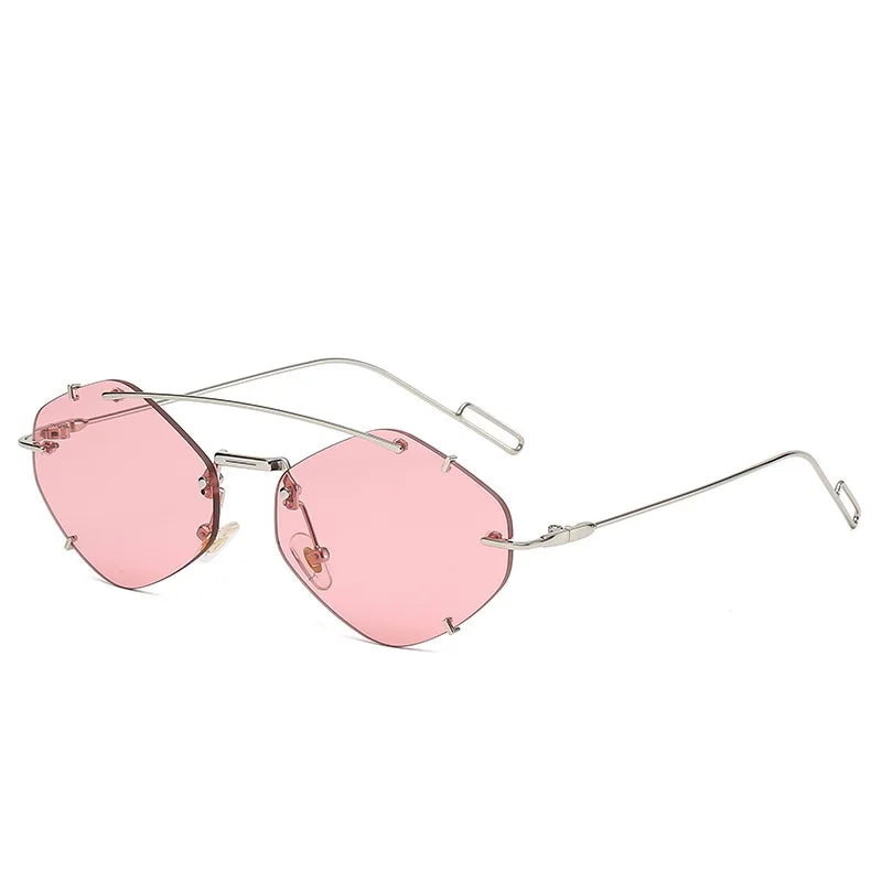 Rimless Diamond Sunglasses