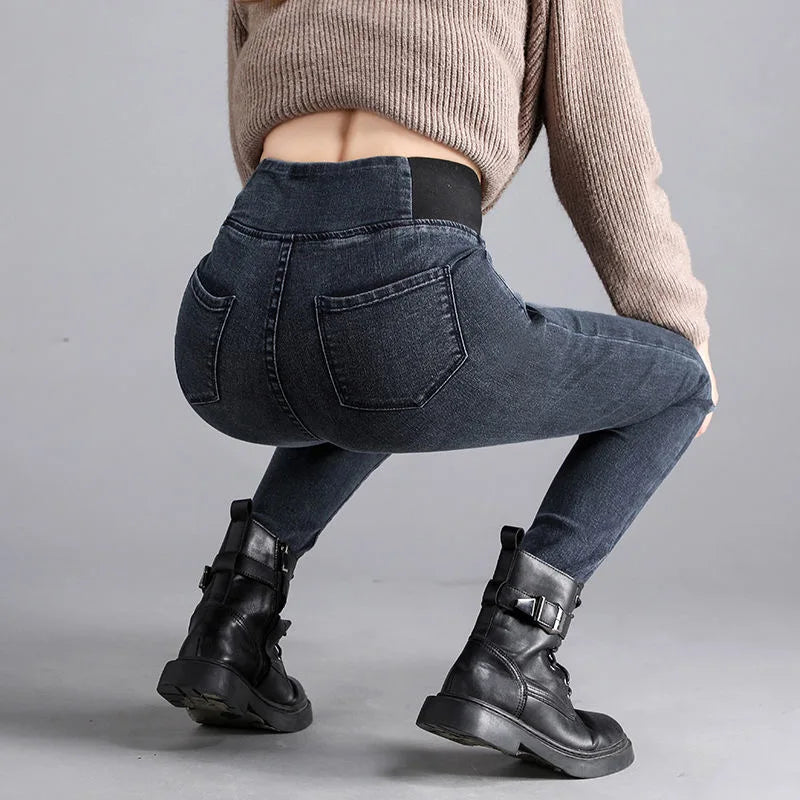 Women's High Waist Skinny Jeans Pants