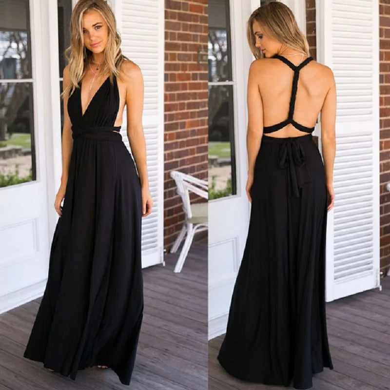 Sexy Multiway Wrap Convertible Boho Maxi Dress