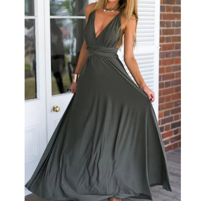 Sexy Multiway Wrap Convertible Boho Maxi Dress