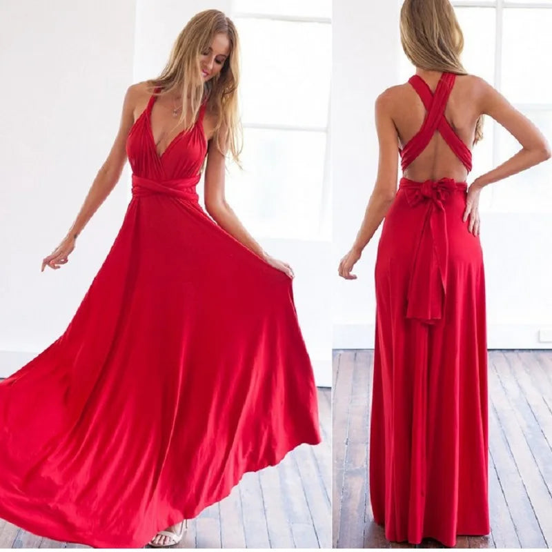 Sexy Multiway Wrap Convertible Boho Maxi Dress