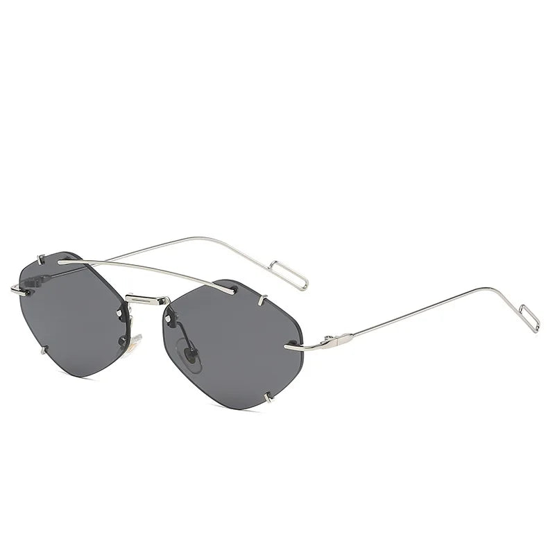 Rimless Diamond Sunglasses