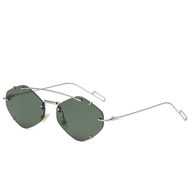 Rimless Diamond Sunglasses