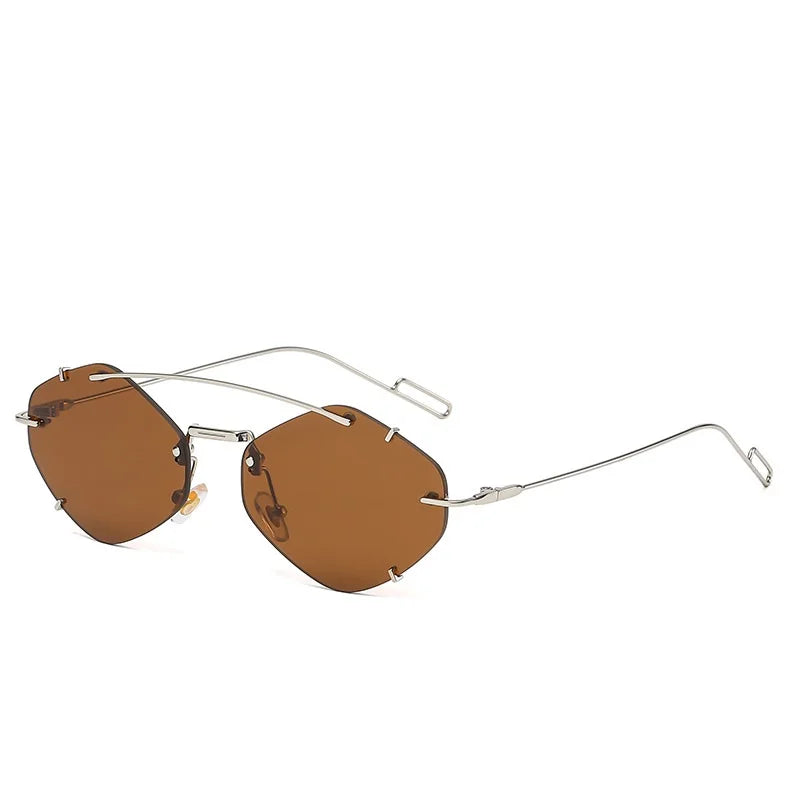 Rimless Diamond Sunglasses