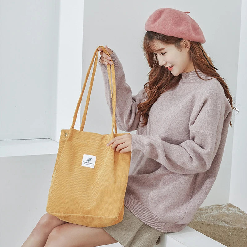 Corduroy Tote Bag