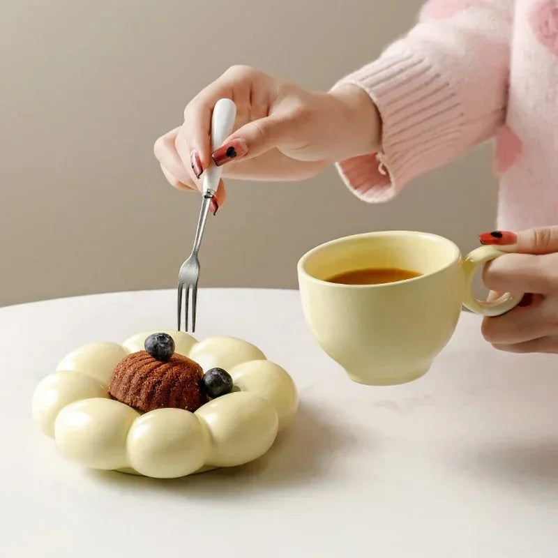 Ceramic Cloud Mug & Plate Set