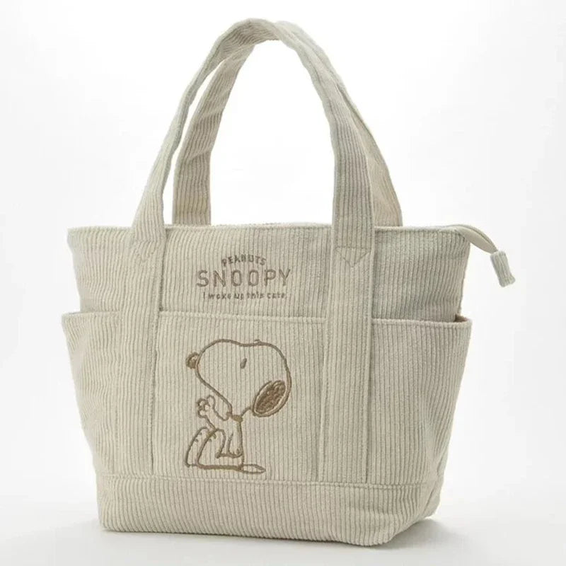 Disney Snoopy Corduroy Tote Bag