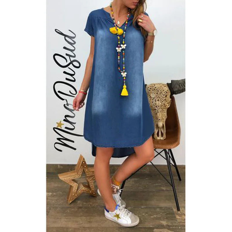 Loose Denim A-line Dress