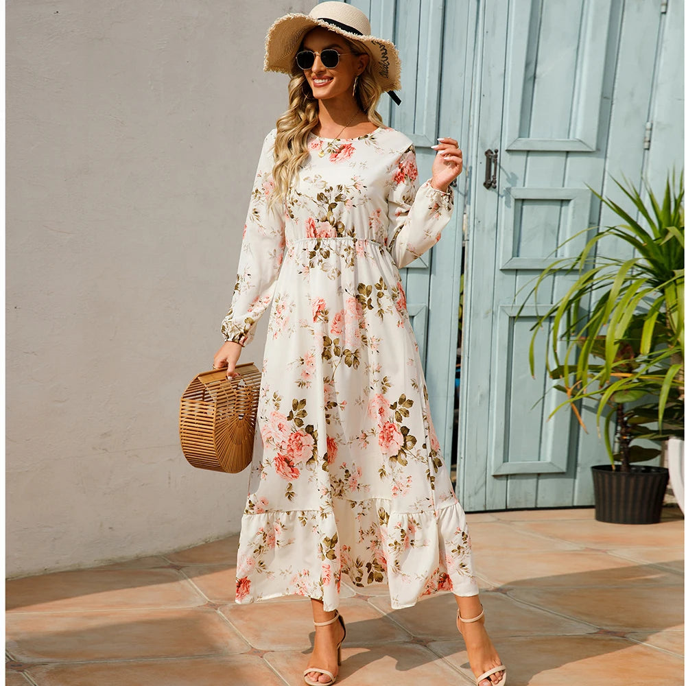 Bohemian Women’s Floral Maxi Dress