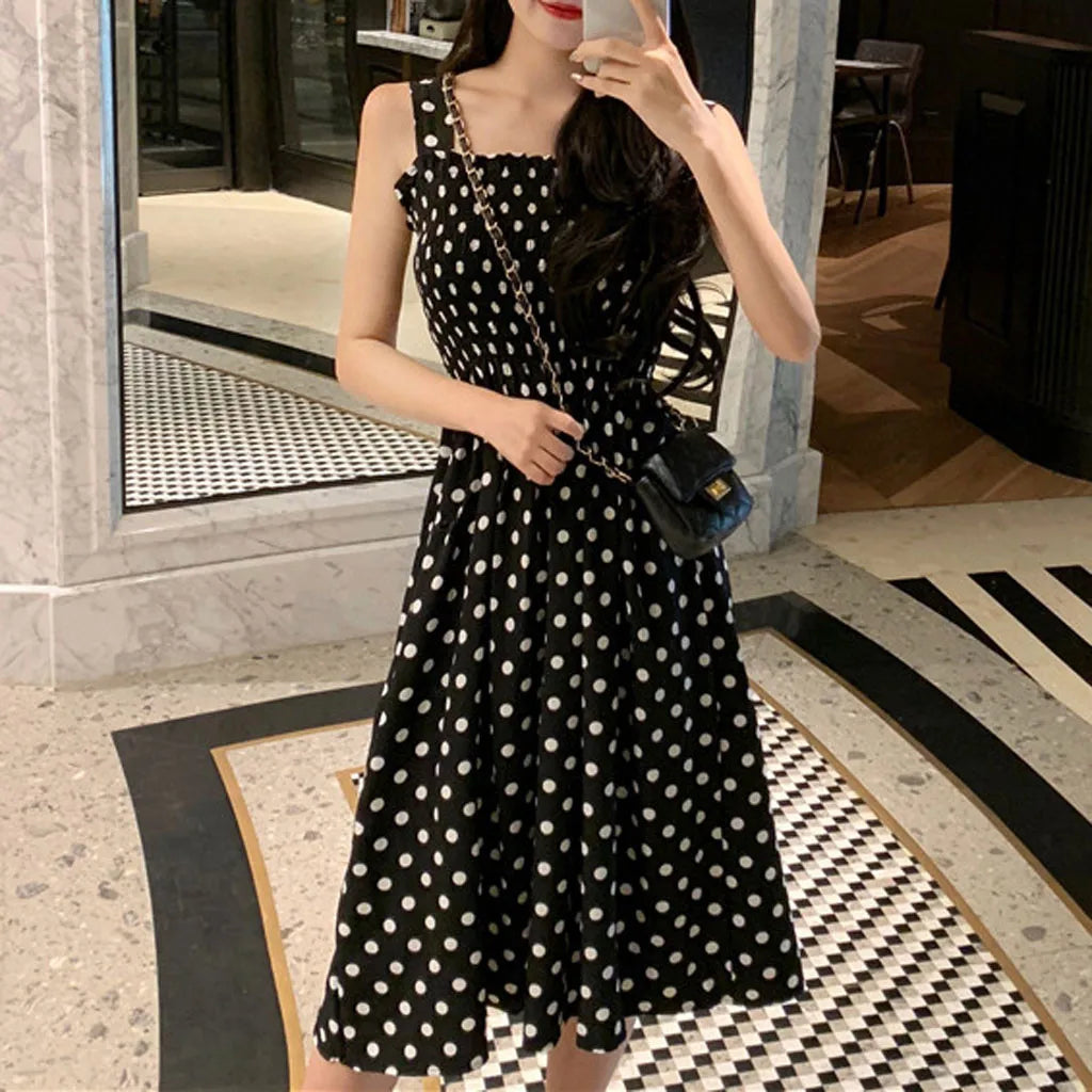 Summer Fashion Loose Polka Dot Plus Casual Dress