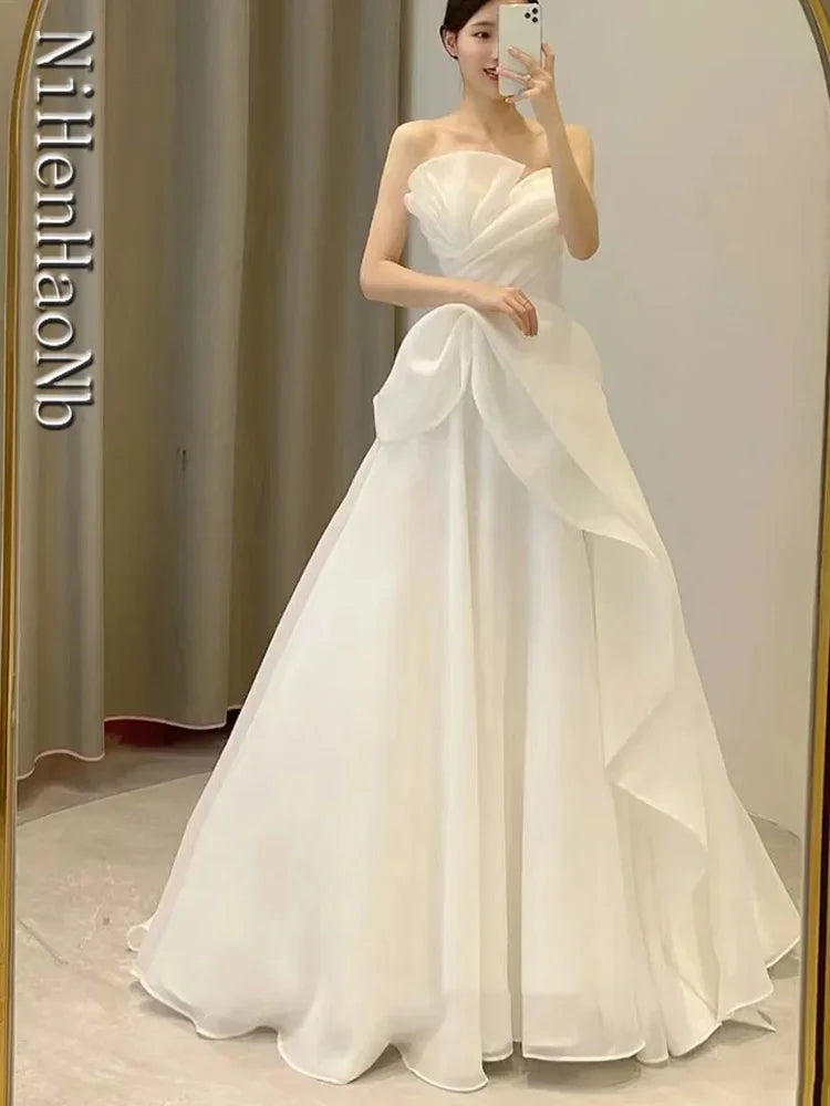 Strapless Fashion Wedding Dress