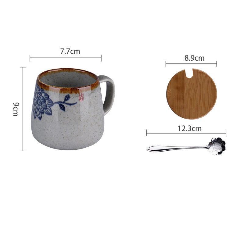 350ml Japanese Retro Ceramic Coffee Mug