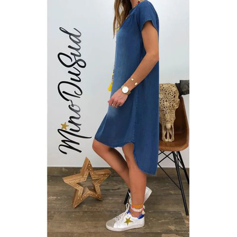 Loose Denim A-line Dress