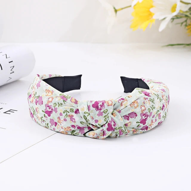 Fashion Flower Solid Color Hair Bands