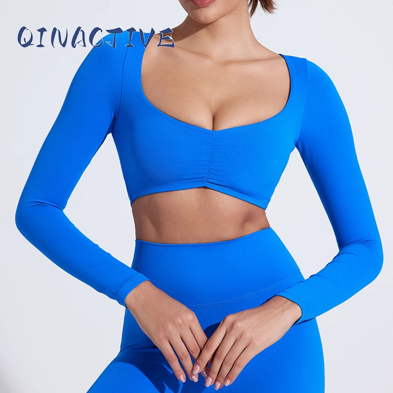 QINACTIVE Women’s Yoga Crop Top