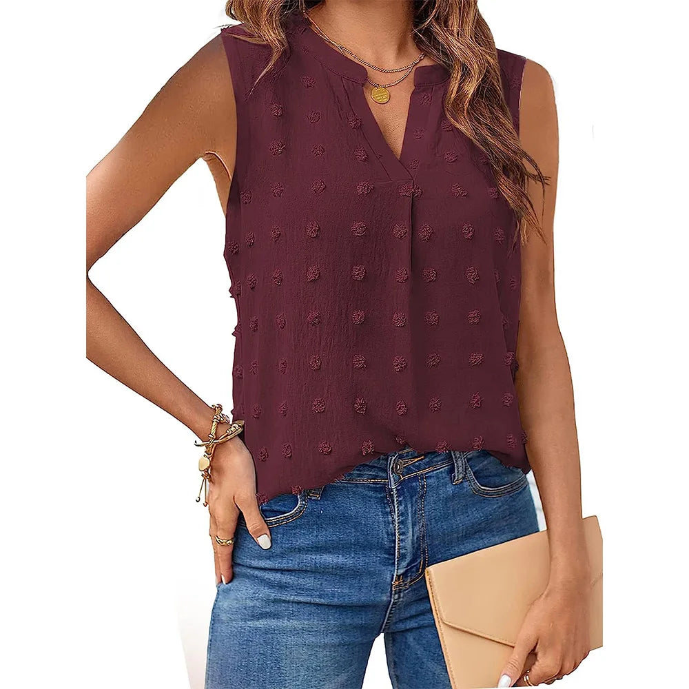 Sleeveless V-Neck Tank Top for Women