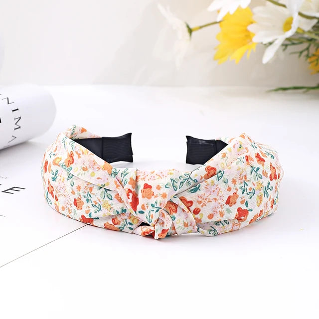 Fashion Flower Solid Color Hair Bands