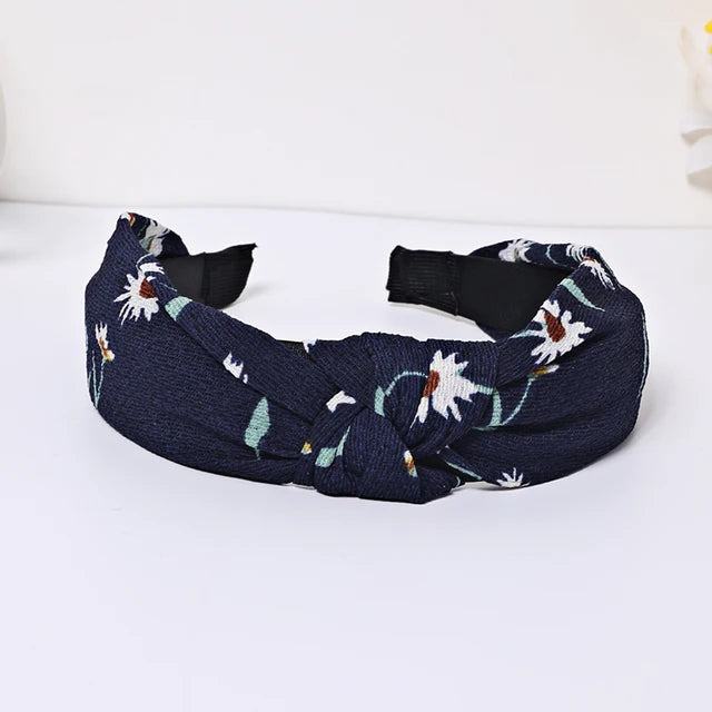 Fashion Flower Solid Color Hair Bands