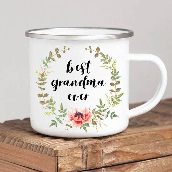 World’s Best Grandma Enamel Mug