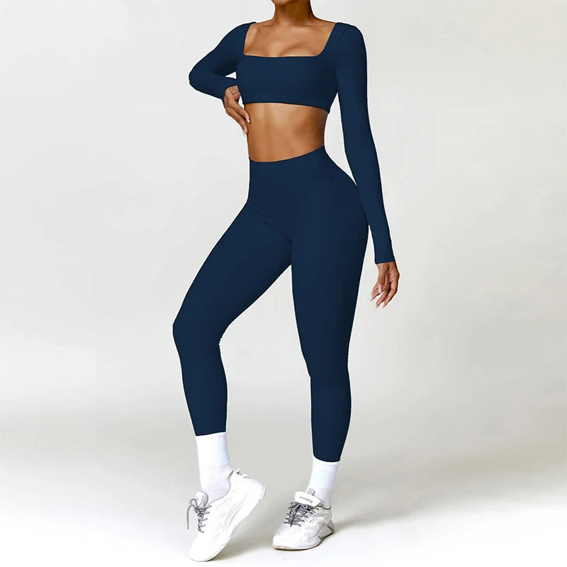 2PCS Women’s Quick-Drying Yoga Sports Set Gym Tracksuit