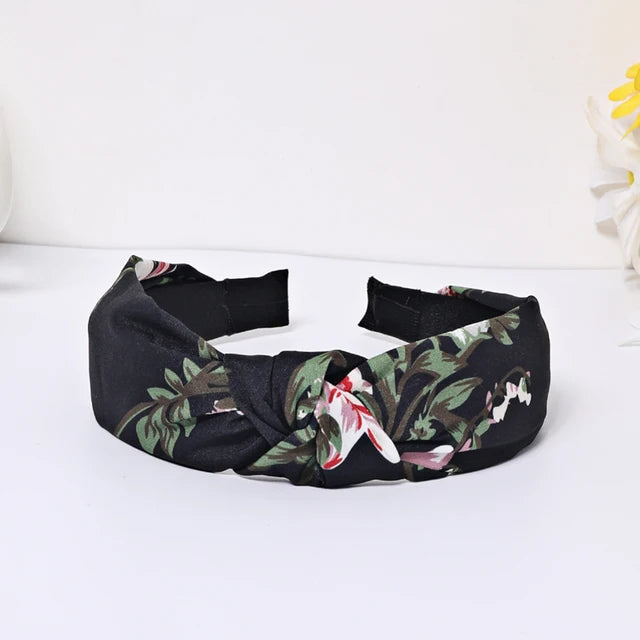 Fashion Flower Solid Color Hair Bands