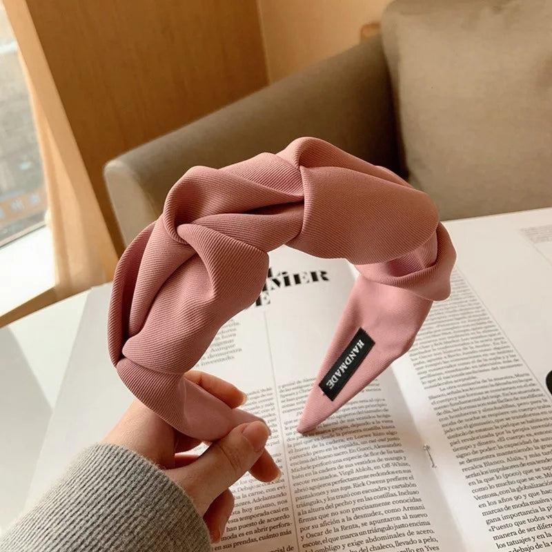 Fashion Flower Solid Color Hair Bands