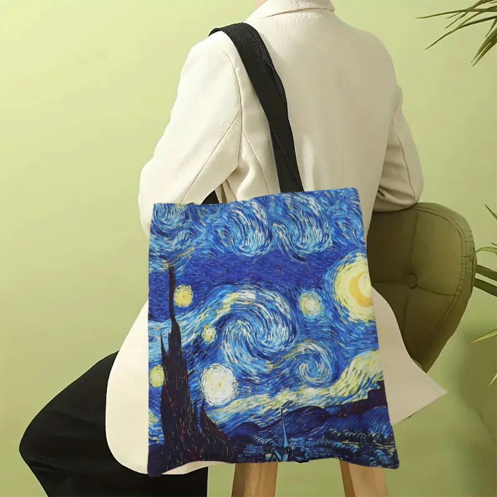 Van Gogh Art Series Linen Handbag