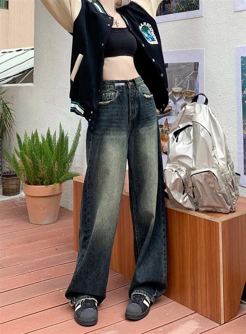 Harajuku Style Loose Wide Leg Jeans