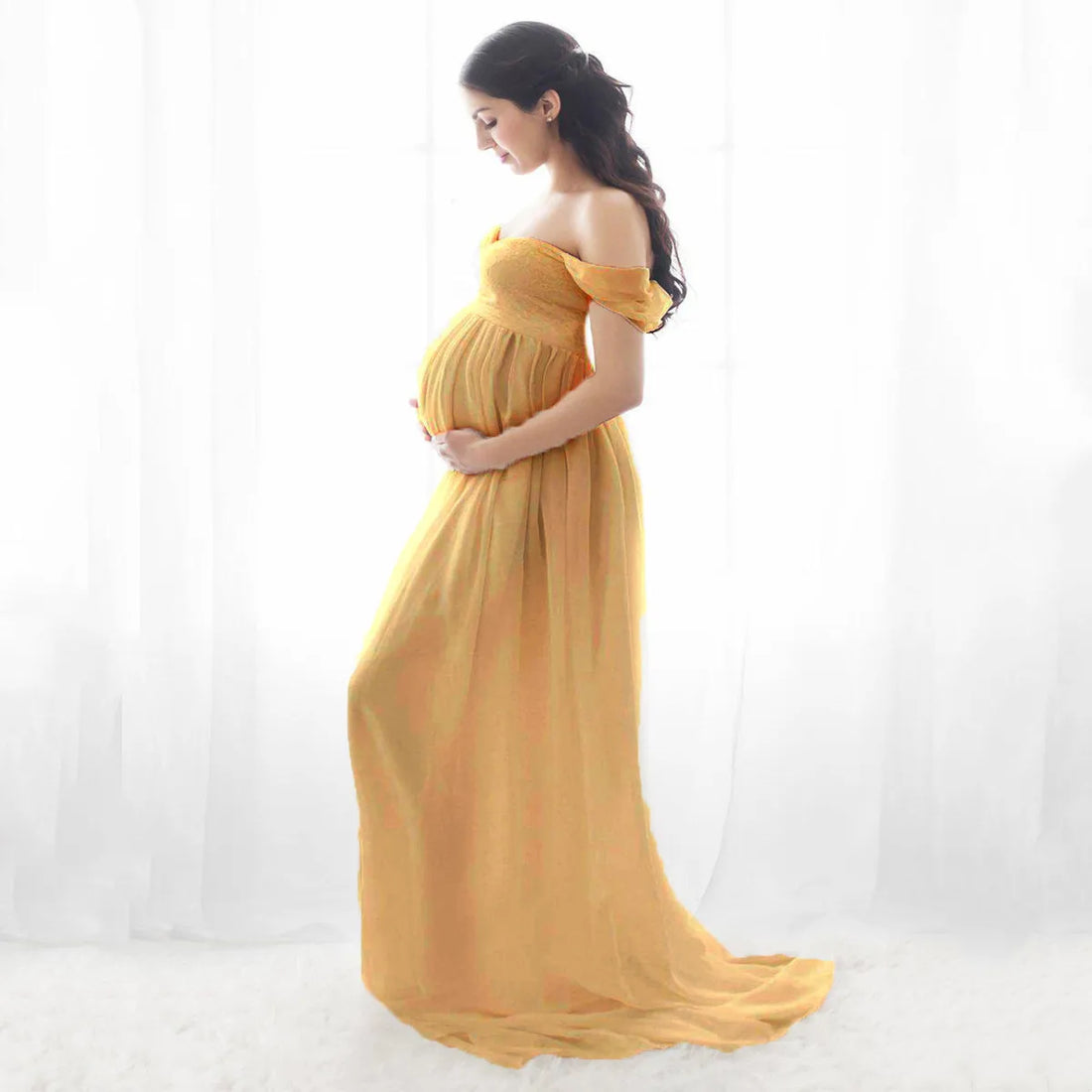 Elegant Maternity Photoshoot Dress