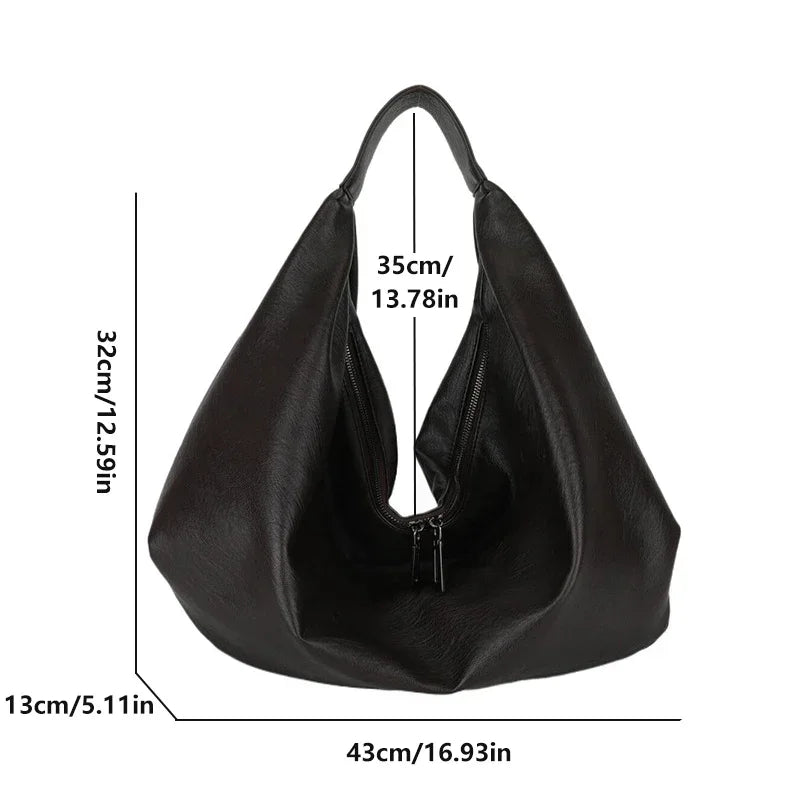 Soft Leather Hobo Trave Big