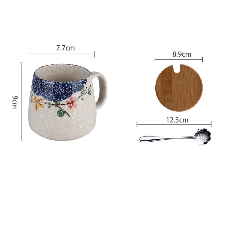 350ml Japanese Retro Ceramic Coffee Mug