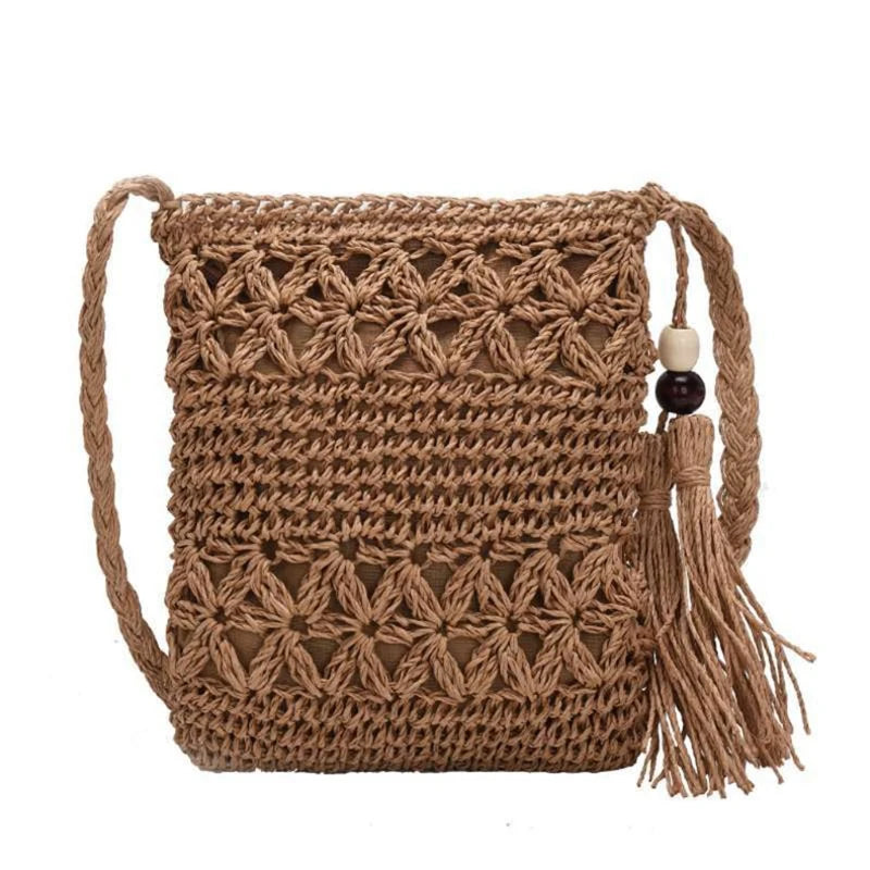 Women’s Beach Woven Straw Shoulder Bag