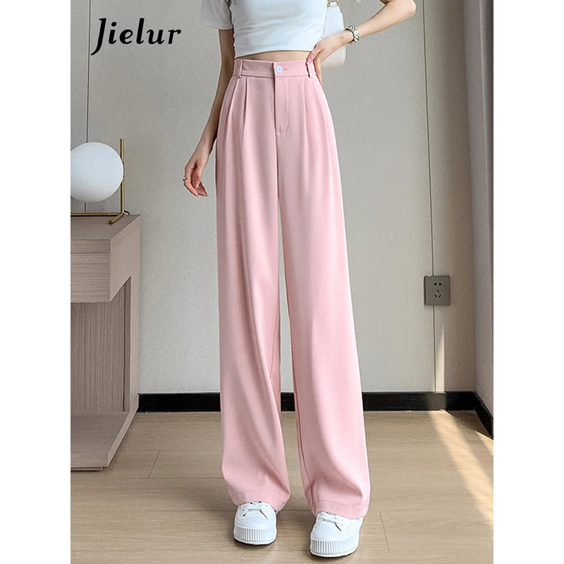 High Waist Wide Leg Coffee Trousers