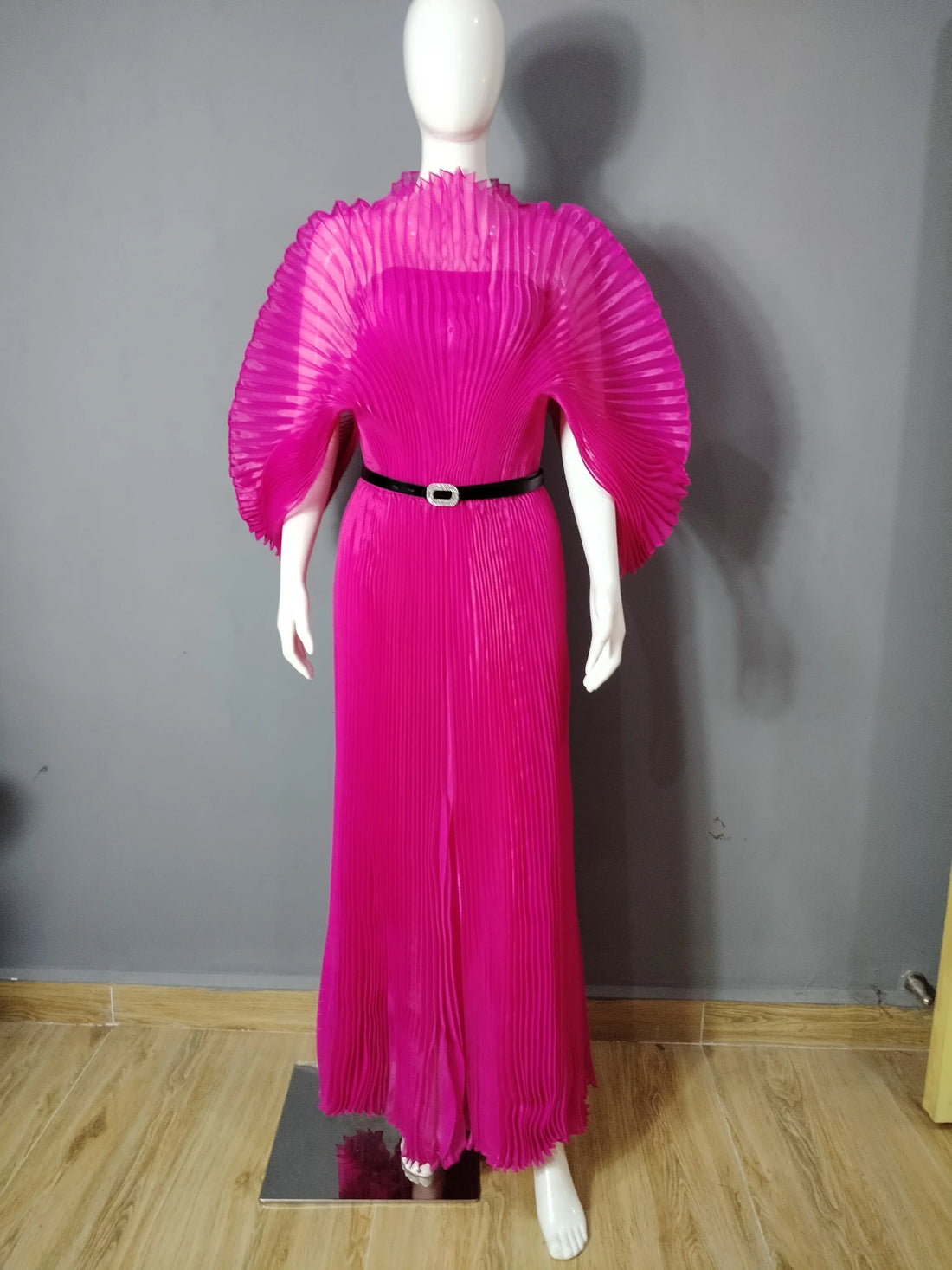 MIA XU Miyake Pleated Plus-Size Dress