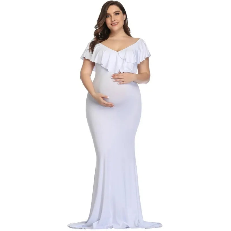 Elegant Plus Size Maternity Dress