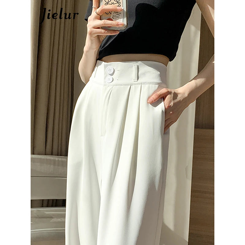 High Waist Wide Leg Coffee Trousers