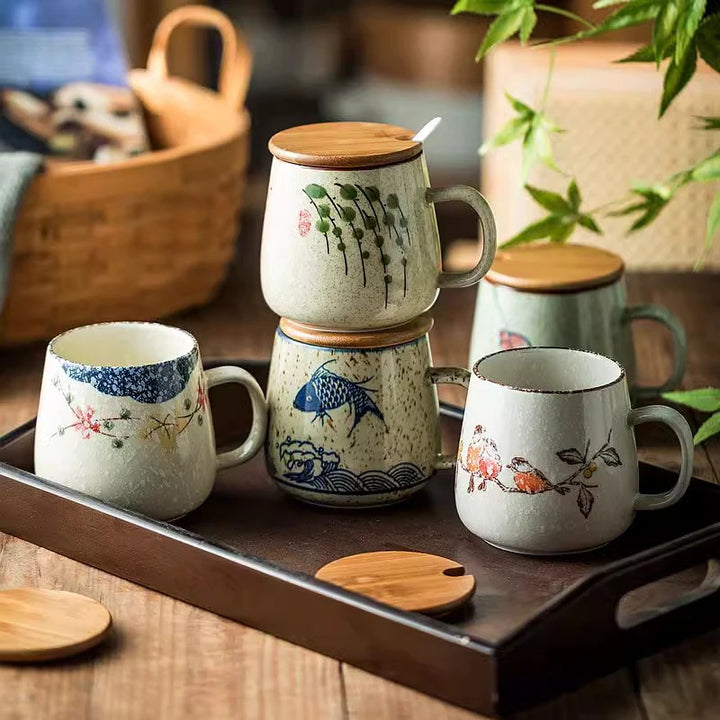 350ml Japanese Retro Ceramic Coffee Mug