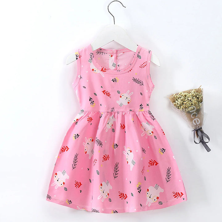 Sleeveless Flower Princess Party Outfit