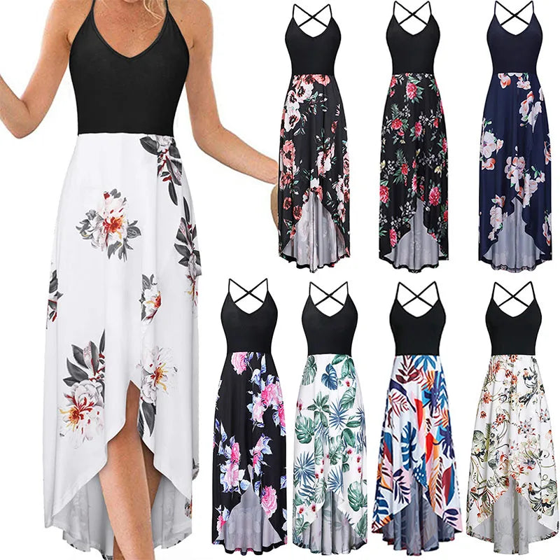 Elegant Casual Summer Printed Long Dress