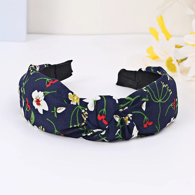 Fashion Flower Solid Color Hair Bands