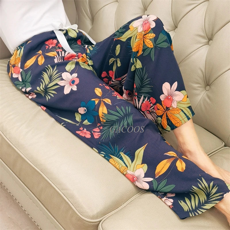 Loose Wide Leg Sleepwear Pants