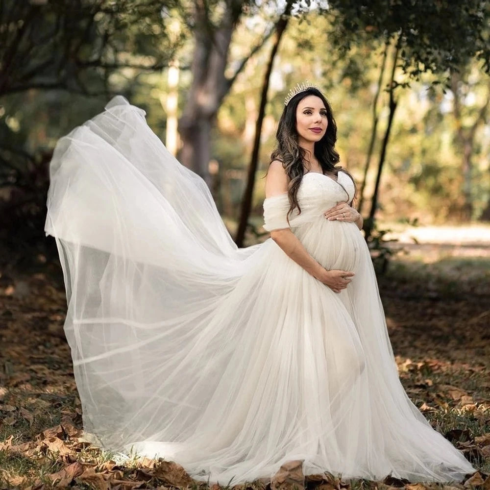 Off Shoulder Maternity Dress